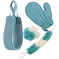 4PCS Northern Women Bath Towel with Exfoliating Bath Accessory