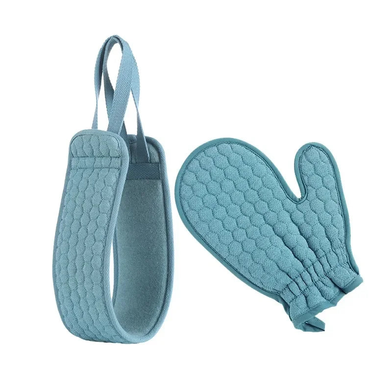 4PCS Northern Women Bath Towel with Exfoliating Bath Accessory