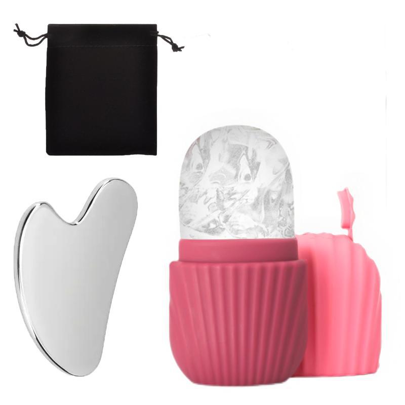 Silicone Ice Grid Scraping Plate Facial Care Tool Set