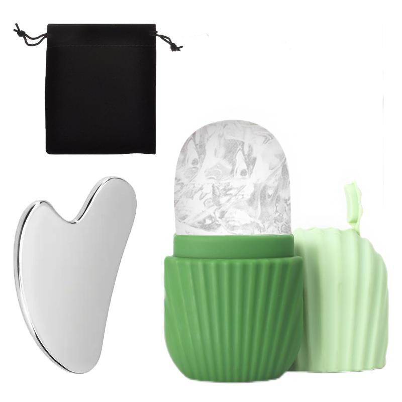 Silicone Ice Grid Scraping Plate Facial Care Tool Set