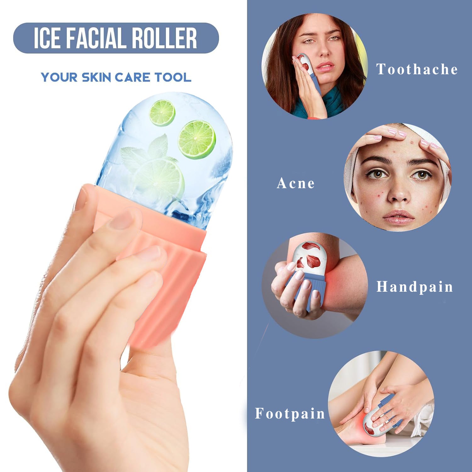 Silicone Ice Grid Scraping Plate Facial Care Tool Set