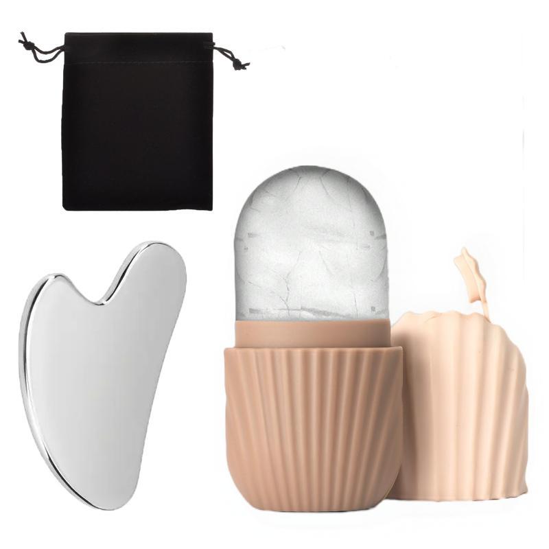 Silicone Ice Grid Scraping Plate Facial Care Tool Set