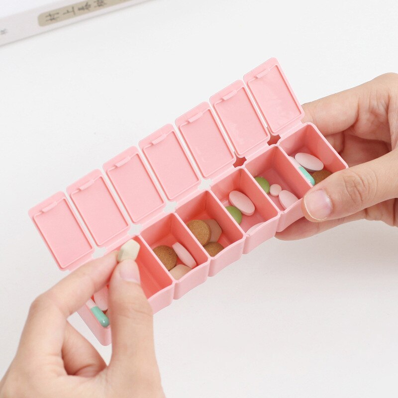 Travel Pill Box Holder Weekly Medicine Storage Organizer Container