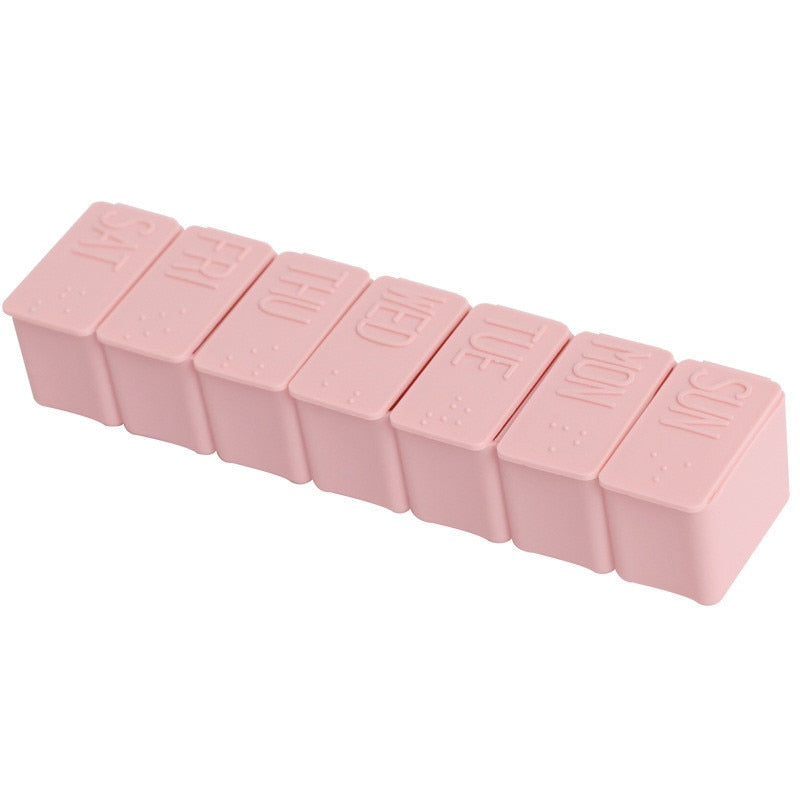 Travel Pill Box Holder Weekly Medicine Storage Organizer Container