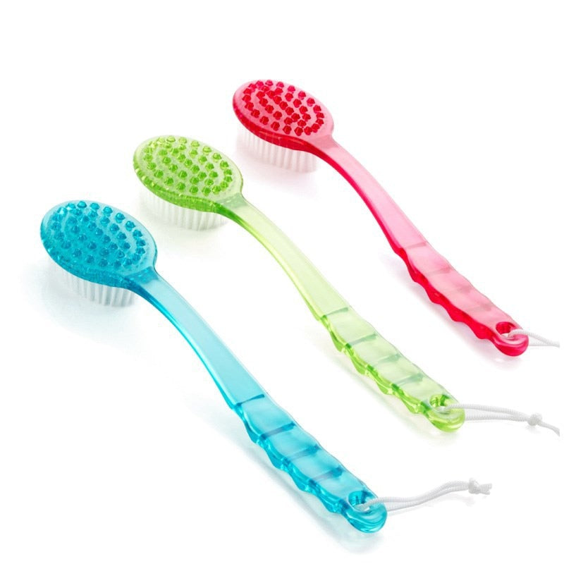 Bath Shower Sponge Scrubber Brushes With Handle Exfoliating Scrub Skin Massager Exfoliation Bathroom Brush