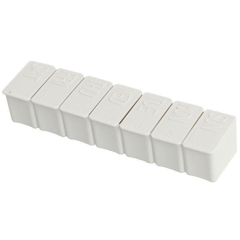 Travel Pill Box Holder Weekly Medicine Storage Organizer Container