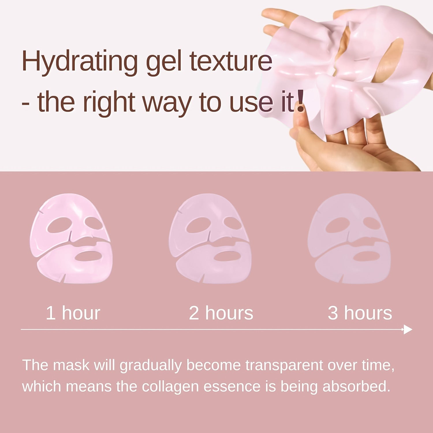 Pink Collagen facial mask Jelly Split facial mask
