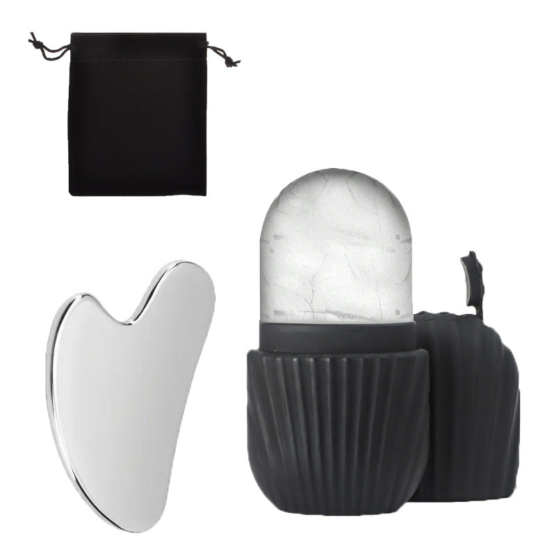 Silicone Ice Grid Scraping Plate Facial Care Tool Set