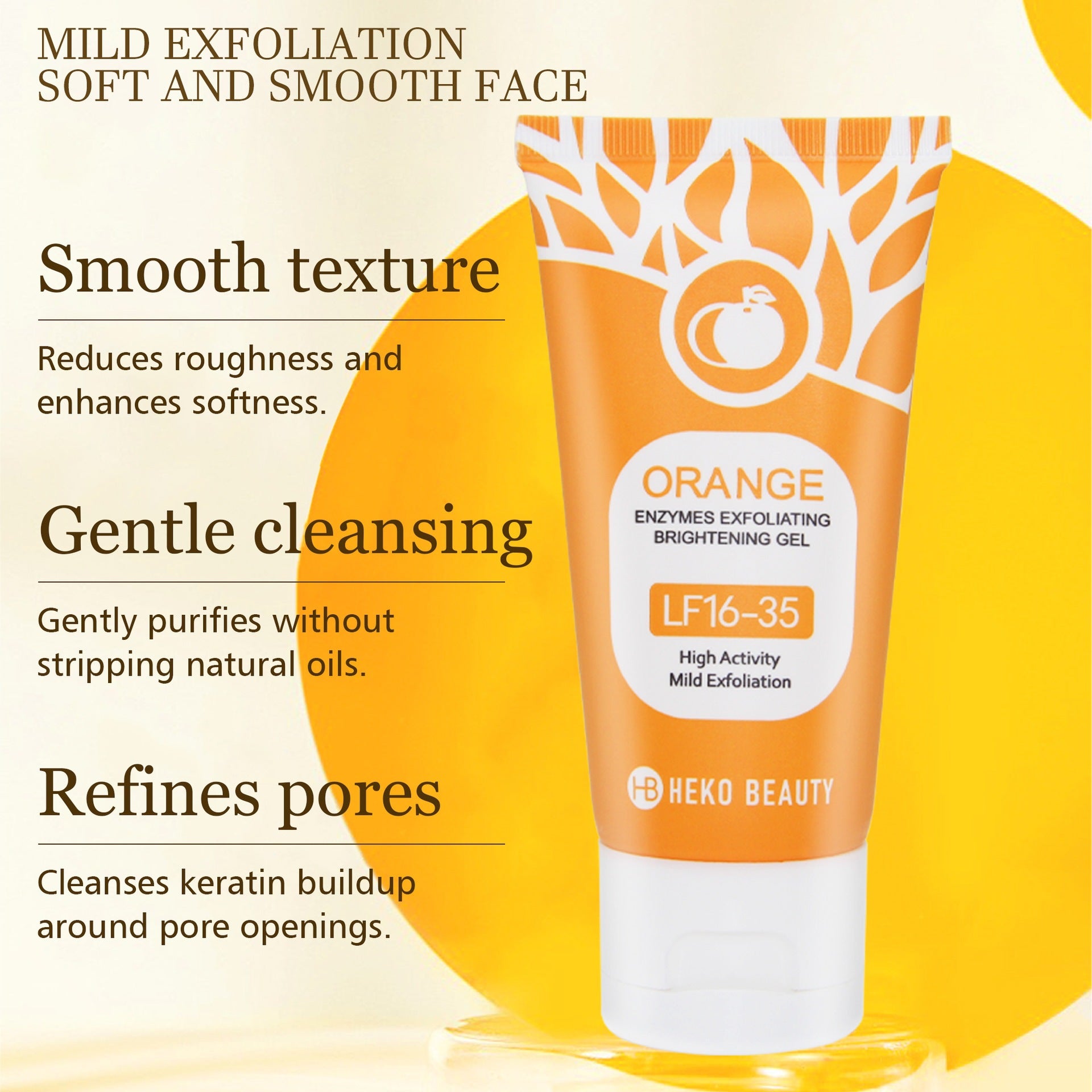 Orange Exfoliating Skin Brightening Gel