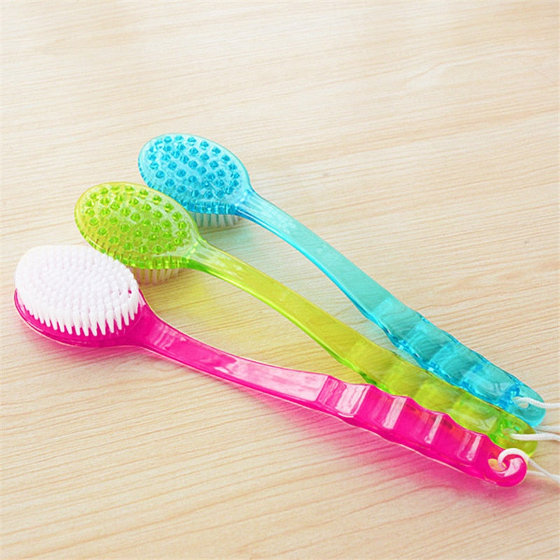 Bath Shower Sponge Scrubber Brushes With Handle Exfoliating Scrub Skin Massager Exfoliation Bathroom Brush
