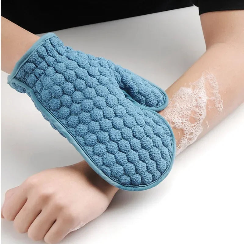 4PCS Northern Women Bath Towel with Exfoliating Bath Accessory